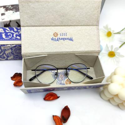 China HXC Recyclable Foldable Magnetic Sunglasses Eyeglass Cases Box Packaging Custom Logo for sale