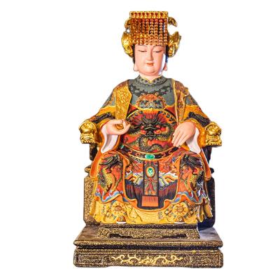 China China Meizhou Mazu Wooden Statue Tianfei Buddha Statue Taoist Fengshui Buddha Statue for sale