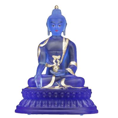 China Colorful Buddha Thai Statue China Pharmacist Buddhism Home Car Opens Decoration for sale