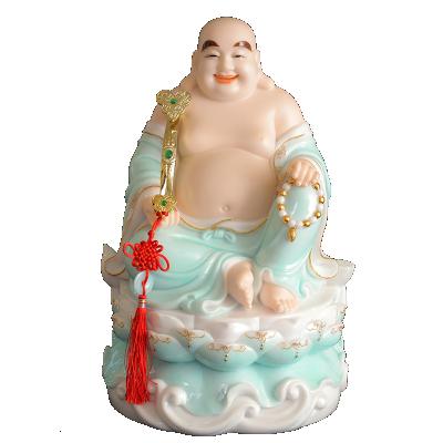 China China Jade Buddha Ornaments Ruyi Maitreya White Bodhisattva Pot-Bloated Laughing Buddha Buddha for sale