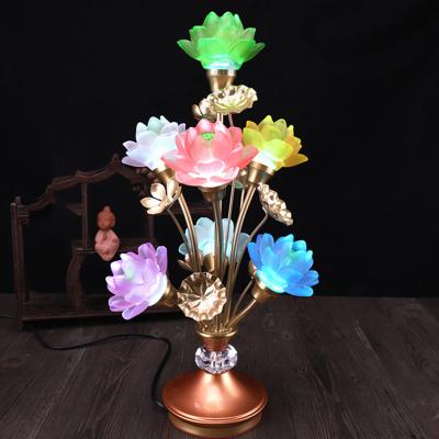 China Avalokitesvara decoration for lamp, colorful chandelier, led colorful lotus lamp for sale