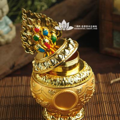 China China Gold Plated Treasure Bottle For Cup Pattern Carving for sale