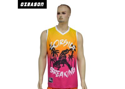 China Sublimation Printed Reversible Tank Top Pilling Resistant Quick Dry Material for sale