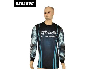 China Full Sublimation Mens Fishing Shirts Long Sleeve Anti Shrink Unisex OEM Avaliable for sale