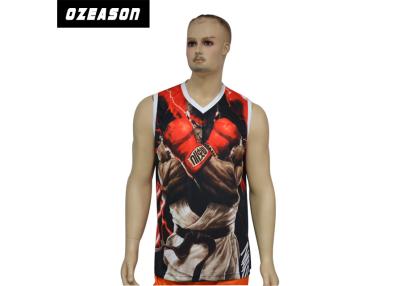 China Anti - UV Wrestling Tank Tops Black , Never Fading Sport Tank Top Pantoon Colors for sale