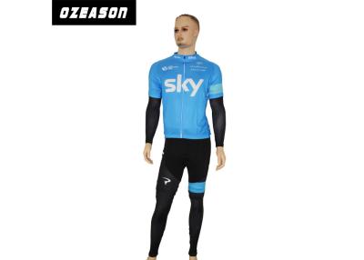 China Anti Shrink Long Sleeve Cycling Jerseys 300gsm Fabric Heat Transfer Printing for sale