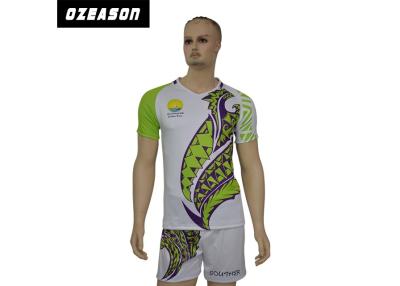 China Het Rugby Jerseys, het Inheemse Rugby Jerseys van de sublimatiedouane van het Ontwerpteam Te koop