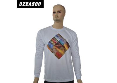 Chine Blanc fait sur commande plus la sublimation de polos de sports de taille imprimant de longs T-shirts de douille à vendre