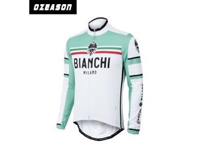 Cina I Jersey 100% della bici della strada del poliestere in pieno zippano il Jersey di riciclaggio della manica lunga delle donne in vendita