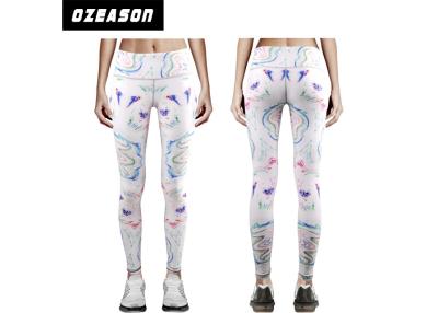 China Popular White Womens Running Leggings , High Waisted Yoga Pants For Women for sale