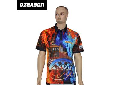 China OEM Bulk New Design 100% Polyester Cheap Printed Sports Polo Shirts for sale