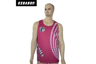 China OEM Free Design 100% Polyester Unisex Singlets Basketball Tank Tops for sale