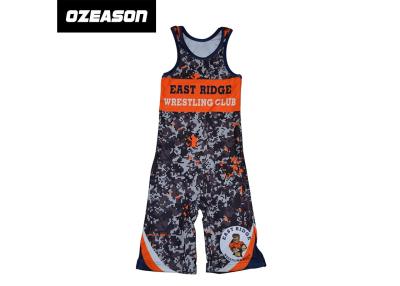 China Cheap Custom Digital Print Funny Wrestling Tank Tops 100% Polyester Dry Style Wrestling Singlets for sale