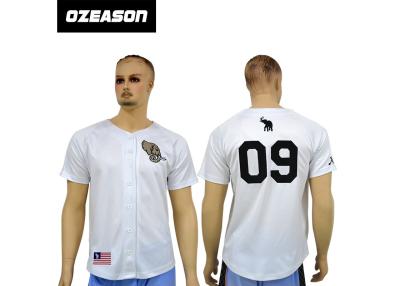 China Cheap 100% polyester blank design custom sublimation baseball jerseys with botton for sale