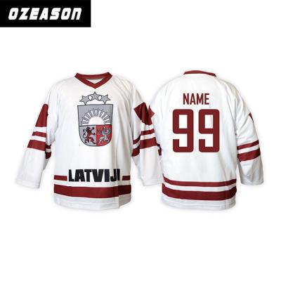 China Custom Anti-Shrink Digital Sublimation Quick Dry Ice Hockey Uniforms for sale