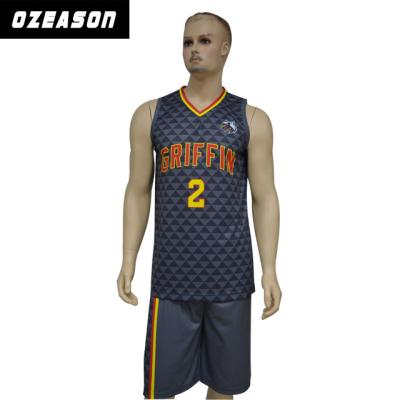 China 2018 Custom Design Dri Fit Reversible 100% Polyester Basketball Jersey for sale