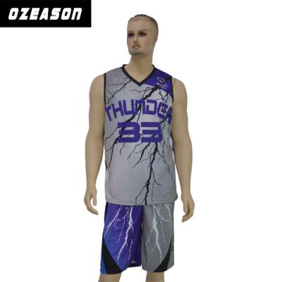 China OEM Breathable Mesh Never Fading Sublimation Basketball Jersey for sale