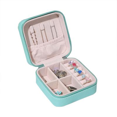 China Matt Lamination Printing Handling Mini Square Jewelry Storage Container Box for Girls for sale