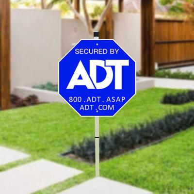 China Customized Toowin Security Yard Signs And Stickers Guide For Blue Cctv Sign Metal Adt for sale