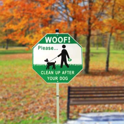 China Customized Home Security Sign Clean Up After Your Dog Aluminum Yard Sign Post by Toowin for sale