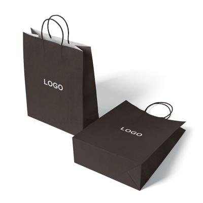 China Custom Printing Kraft Paper Bag With Your Own Logo For Shopping Clothing Gift Sale for sale