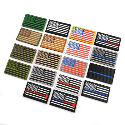 China American Flag ELogo Embroidery Patch Velcro With Hair Edge Computer Embroidery USA Patch en venta