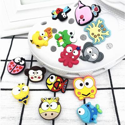 China New Designer Shoes Charms Animal Series Charms For Shoes Custom Cartoon Shoes Charms For Children's Sandals Slippers for sale