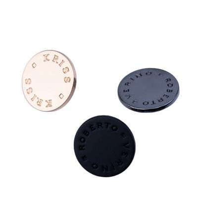 China Good Quality Acrylic Button Matt Black Four Parts Metal Button Up Shirt Round Gold Button For Clothes for sale