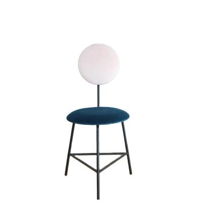 China (Other)Adjustable Loft Metal Double Color Velutum Velvet Fabric Upholstered Soft Cover Dining Makeup Stool Chair for sale