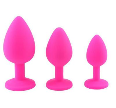 China 3 Anal Plug Different Size Sex Adult Toys Silicone Butt Plug Unisex Anal Plug For Women Men Anal Trainer for sale