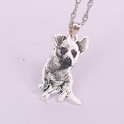 China Custom Environmental Friendly Pet Memory Pendant Necklace Jewelry Personalized DIY Photo Women Men Necklaces for sale