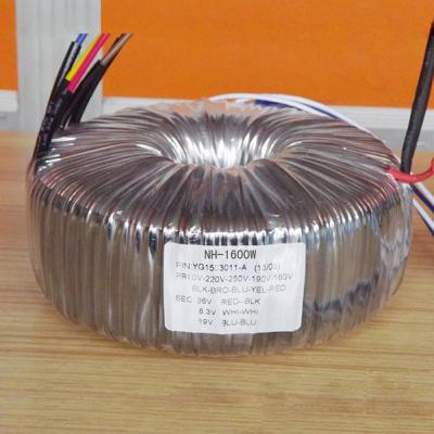 China Solar inverter transformer1600VA input 0-220v-250v-190v-160v 50HZ toroidal output 0-36v 0-8.3v 0-19v for solar inverter export to Germany Italy for sale