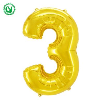 China Wholesale Gold Birthday Party Silver Digital Inflatable Balloon Factory Environmental Friendly Material for sale