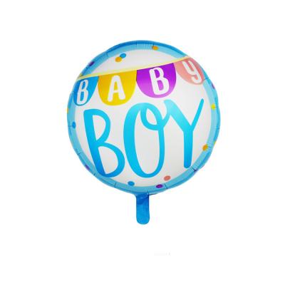 China Toy Wholesale 18 Inch Baby Boy Promotional Custom Printed Gender Reveal Foil Balloons for sale