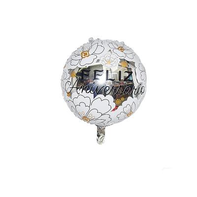 China Hot Selling Environmental Friendly Material Custom Printed 18 Inch Birthday Foil Membrane Balloon Happy Birthday Helium Foil Balloons for sale