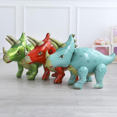 China Design Dinosaur Foil Balloon Environmental Friendly Material Creative Party Supplies Boy Children Toys Helium Balloons Dinosaur Theme 4D Balloons for sale