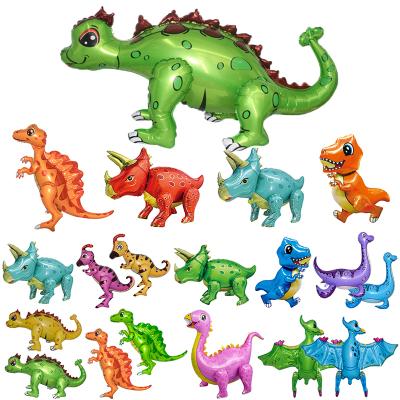 China Environmental Friendly Party Decorations Cute Dinosaur Foil Balloon Easy Assemble Custom Mylar Balloons Dinosaur Theme 4D Balloon for sale