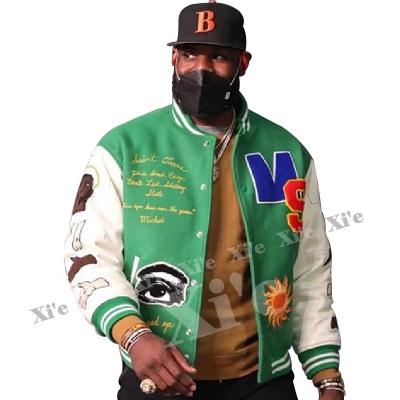 China High Quality Custom Reversible Plus Size Men's Jackets Wholesale Mens Designer Bomber Letterman Jacket for sale