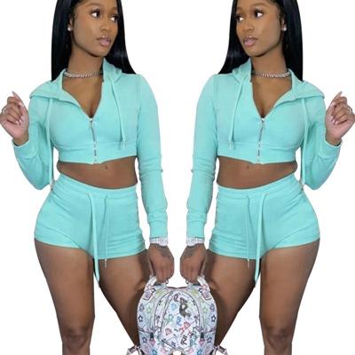 China Breathable Ladies Summer 2 Piece Tracksuits Custom Made Women Sets Jogging Suits Apparel Shorts Outfits Woman Two Piece Set Tracksuit for sale