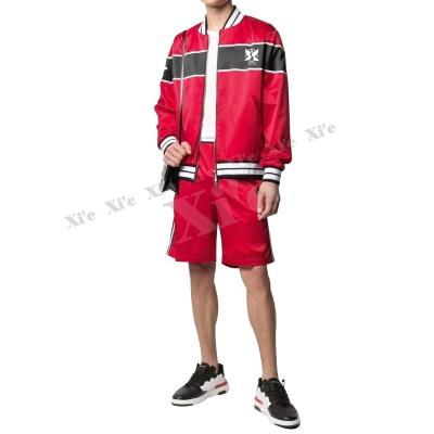 China 2 Piece Jogger Fitness Logo Sweatsuits Breathable Custom Outfits Set High Quality Jogging Sweatsuits Color Block Sweatsuits Wholesale for sale