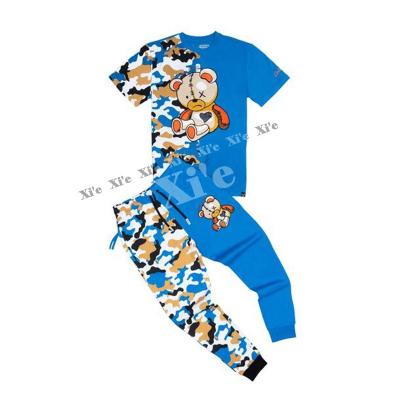 China Wholesale Training Suit Breathable Fabrics Custom Fashion Tracksuits Mens Summer Bluey Clothing Tracksuits Jogging Sets for sale