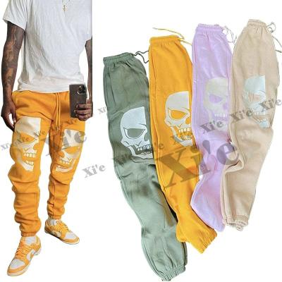 China Autumn Winter Male Straight Skull Casual Print Pants Sweatpants Men Graphic Sweatpants Custom LOGO Anti-Wrinkle Mens Jogging Track Pants for sale