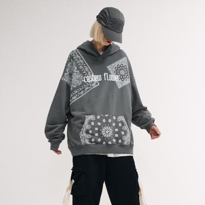 China Street anti-shrink couple wear autumn fashion cashew pattern hoodies-for-print oversized sports use t-shirt for men's sweatshirt seller for sale