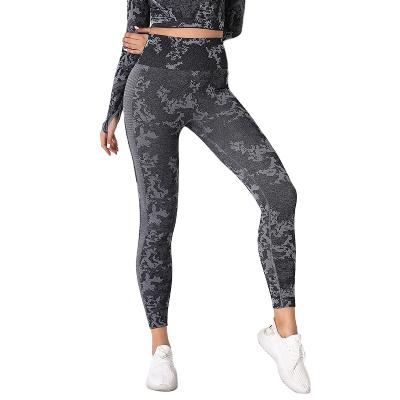 China Breathable Camouflage Gym Clothing Girls Gym Wear Modest Clothing Yoga Pants Gaiters Active Wear 1 Piece for sale