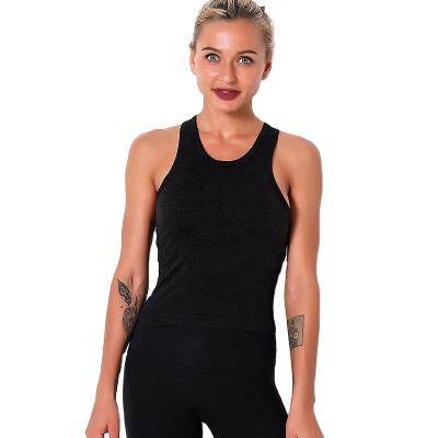 China Breathable Knitted Fabric Ladies Yoga Wear Active Wear Tops For Women Running Athletic Wear 2 Pieces for sale