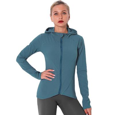 China Breathable Winter Wear Yoga Hoodie Active Wear Tops Running Sports Wear Hot Selling Long Sleeve 1 Piece for sale