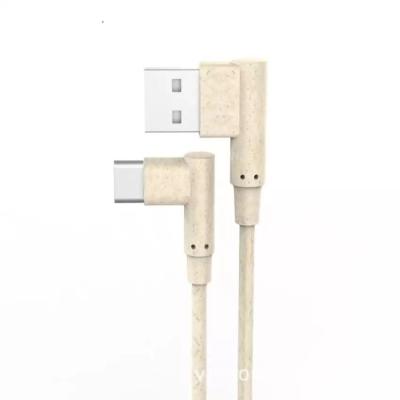 China 4 Core Freesample 3A MP3/MP4 Player Right Angle USB Data Cable for iphone cable eco wheat straw, lighting to usb cable for iphone for sale