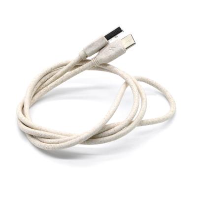 China MP3/MP4 Player Free Sample Cable 5V 3A Cable Eco-Friendly Fast Charging Natural Wheat Straw for sale