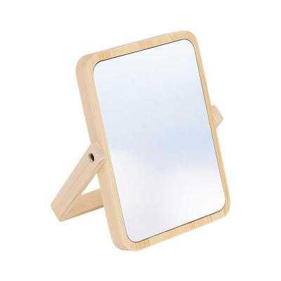 China Factory Price Small Rustic Wooden Mirror Size for sale