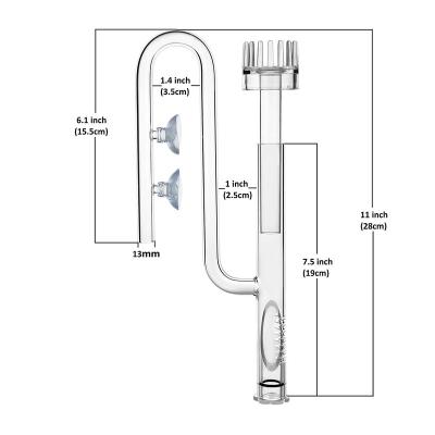 China Viable Aquarium Lily Hose Skimmer 12MM Intake Glass Outlet for sale